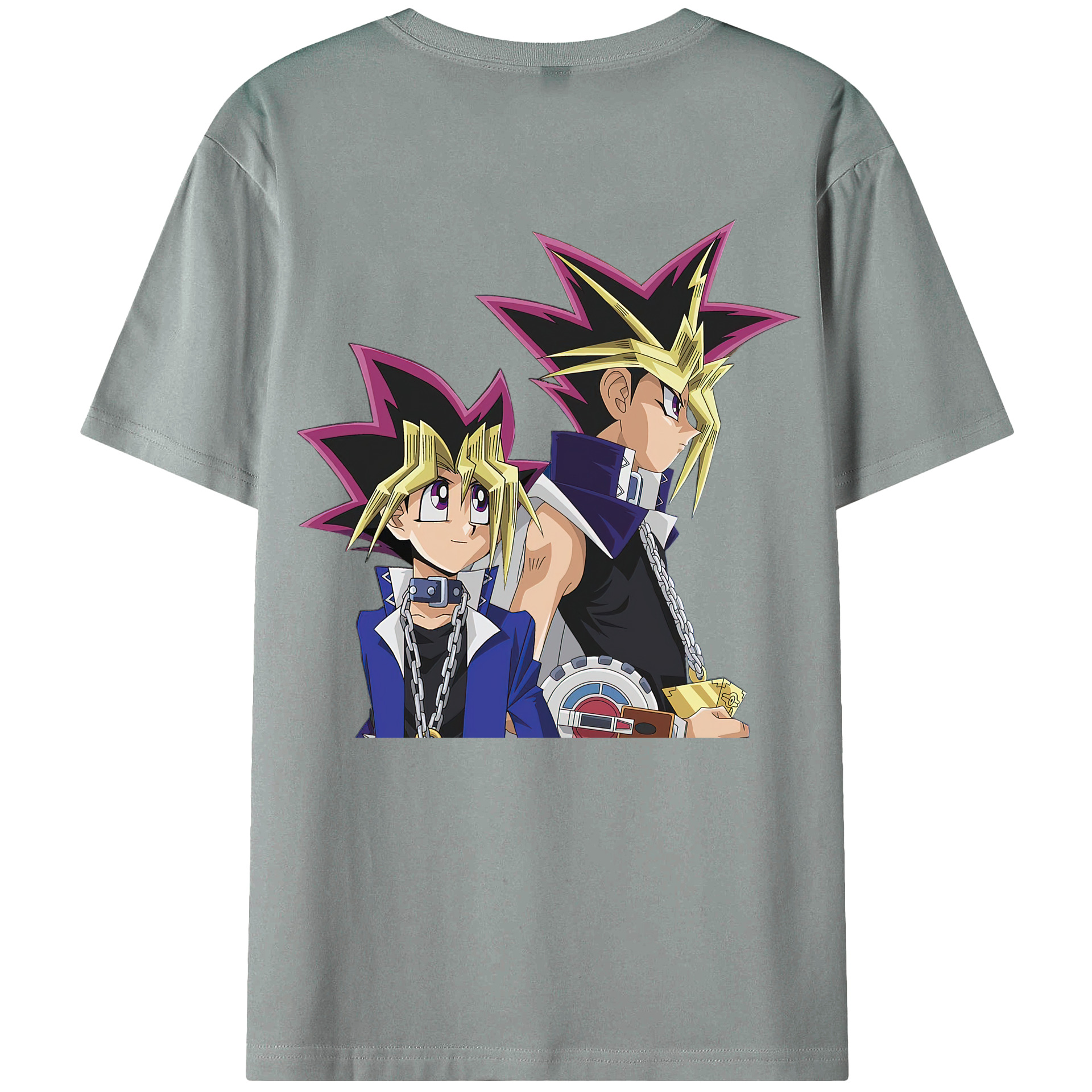（画像用） 遊☆戯☆王 Yu-Gi-Oh! 綿100％ メンズ半袖Tシャツ（バックプリント） 通気性